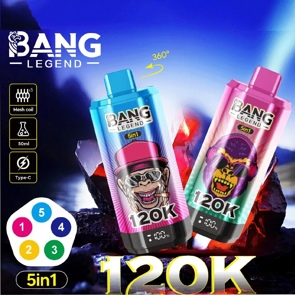 Bang Legend 120000 120K Puffs 5 in 1 Flavors main-picture Bang Legend 120K Puffs – 5 az 1-ben Vaping, 120,000 Puff és Több Íz - Image 1