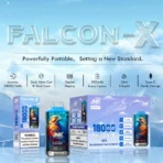 JNR Falcon X 18000 Puffs – Egyszer használatos vape 18,000 puffal és 24 ml folyadékkal - Image 21