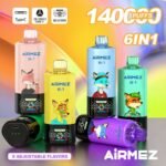 Airmez 140K Puffs 140000 6-in-1 Nagykereskedelmi Eldobható E-Cigaretta – Prémium Vaping Élmény Kiváló Árban